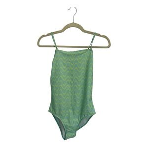 NWT Old Navy Girls Printed Back Cutout One-piece Swimsuit in Size XL Blue Wave